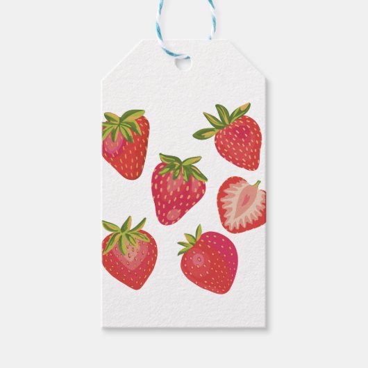 Zomer aardbei cadeaulabel (Voorkant)