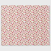 Zomer Aardbei Patroon Cadeaupapier (Vlak)