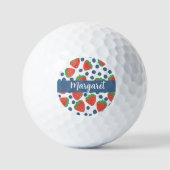 Zomer Aardbeien en Bosbessen Fruit Patroon Golfballen (Voorkant)