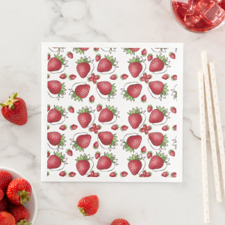 Zomer Aardbeien Papier Servetten