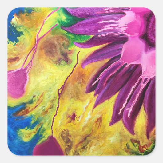 Zomer Abstract I: Sticker geluk (Voorkant)