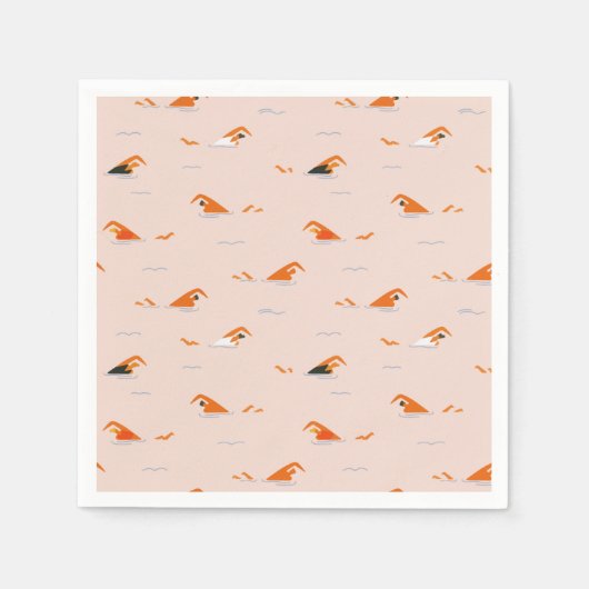 Zomer-Abstracte zwembad Servet (Voorkant)