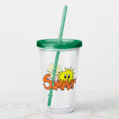 zomer acryl drinkbeker (Achterkant)