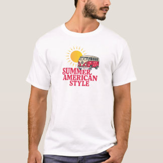 Zomer Amerikaanse Stijl (ver.2) T-Shirt Design
