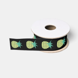 Zomer Ananas Geometrische Vormen Tropisch Grosgrain Lint