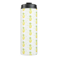 Zomer Ananas Zoete Tropische Waterverf Patroon