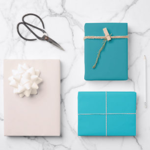 Zomer Aqua Blue Fresh Beach Vibe Inpakpapier Vel