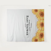 Zomer Aquarel Zonnebloemen Baby Shower Achtergrond Wandkleed (Voorkant (horizontaal))