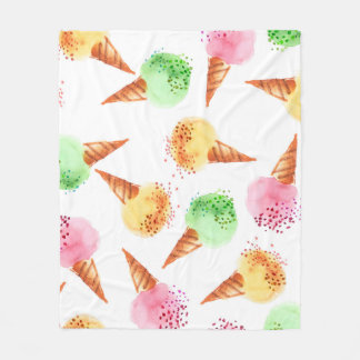 Zomer-assortiment voor waterverf van ijsdessert fleece deken
