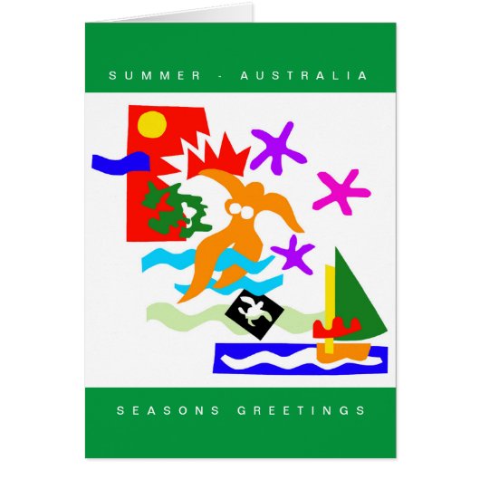 ZOMER - Australië - Australische kerstkaart (Voorkant)