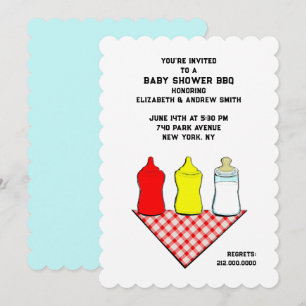 Zomer Baby Shower BBQ Kaart