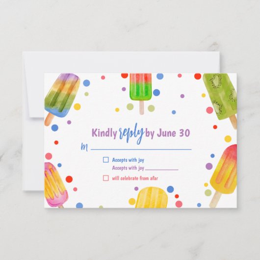 Zomer Baby shower RSVP Reactie Behuizing Kaart (Voorkant)