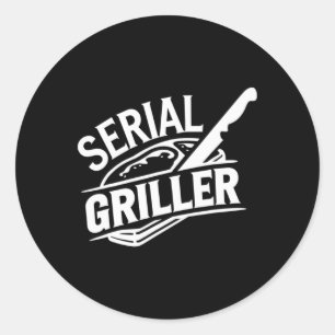 Zomer Bbq Feest Achtertuin Grilleren Grappig Steak Ronde Sticker