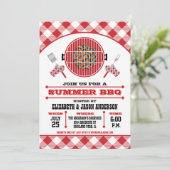 Zomer BBQ-uitnodiging Kaart (Staand voorkant)