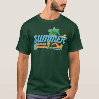 Zomer betekent 6 zwemmen t-shirt