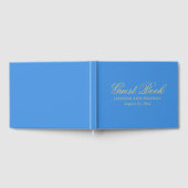Zomer Blauw & Goud Gepersonaliseerd Bruiloft Gaste Gastenboek (Volledig)