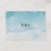 Zomer Blauw Strand Wedding QR Code Informatiekaartje (Achterkant)