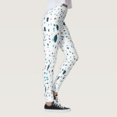 Zomer Blauw Terrazo Leggings (Rechts)