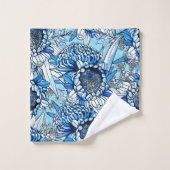 Zomer Blauwe Waratah Bloemen Bad Handdoek (Wasdoekje)