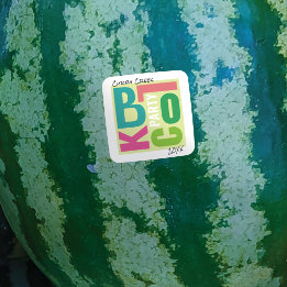 Zomer Block Party Retro Type Buurt Event Vierkante Sticker