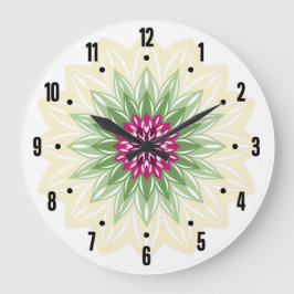 Zomer Bloem Mandala Grote Klok