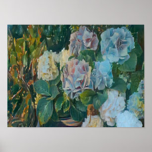 Zomer bloem schilderij poster