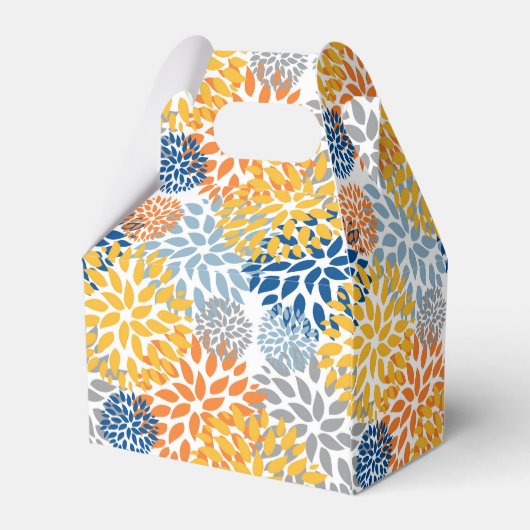 Zomer Bloemen Abstracte Heldere Kleuren Patroon Bedankdoosjes (Achterkant)