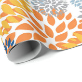 Zomer Bloemen Abstracte Heldere Kleuren Patroon Cadeaupapier (Rol Hoek)