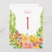 Zomer Bloemen Tafelnummers (Voorkant / Achterkant)