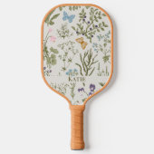 Zomer Bloemen Wildbloemen en Kruiden Pickleball Paddle (Voorkant)