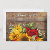 Zomer Bloemen Zonnebloem Rustieke Foto Save the Da Save The Date (Achterkant)