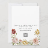 Zomer Bloemencode Bruiloft QR Kaart (Achterkant)