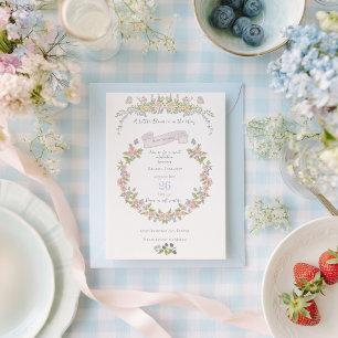 Zomer bloementuin baby shower kaart