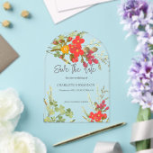 Zomer Bloementuin Wildbloemen Bruiloft Acryl Uitnodigingen (Insitu (Huwelijk))