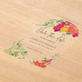 Zomer Bloementuin Wildbloemen Bruiloft Acryl Uitnodigingen (Laagn)