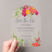 Zomer Bloementuin Wildbloemen Bruiloft Acryl Uitnodigingen (Insitu (Draagbaar))
