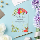 Zomer Bloementuin Wildbloemen Bruiloft Acryl Uitnodigingen (Insitu (Huwelijk))