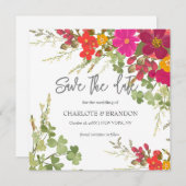 Zomer Bloementuin Wildbloemen Bruiloft Kaart (Voorkant / Achterkant)