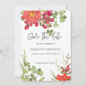 Zomer Bloementuin Wildbloemen Bruiloft Save The Date (Voorkant)