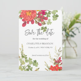 Zomer Bloementuin Wildbloemen Bruiloft Save The Date