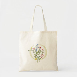 zomer bloemig O monogram huwelijks bruids douche Tote Bag