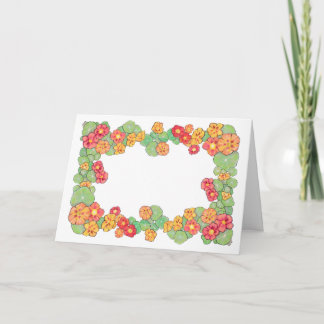 Zomer Bloemkaart Blank van Binnen Bedankkaart