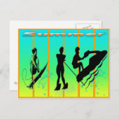 Zomer - Briefkaart watersport (Voorkant / Achterkant)