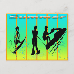 Zomer - Briefkaart watersport