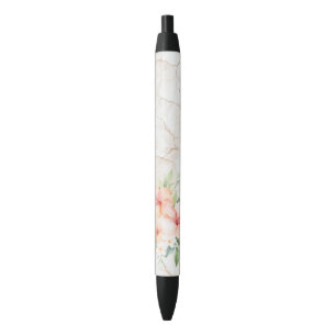 Zomer Bries Blush Perzik Hibiscus Zwarte Inkt Pen