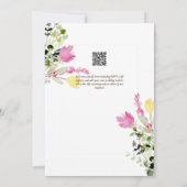 Zomer bruiloft bloemen romantische stijl kaart (Achterkant)