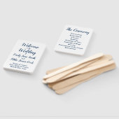 Zomer bruiloft programma Elegant Outdoor Navy Wit Handwaaier (Niet-gemonteerd)