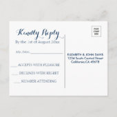 Zomer bruiloft String Lights RSVP Uitnodiging Briefkaart (Achterkant)