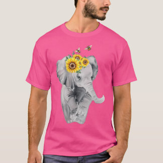 Zomer Camping Wandelen Zonnebloem Olifant Bumble B T-shirt