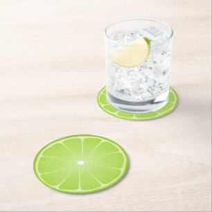 Zomer Cheers: Leuke Lime Ronde Kartonnen Onderzetter